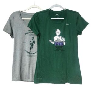 NEW- Lot of 2 Nike Prefontaine Dri-Fit Shirts Tee T-shirt sz S running marathon